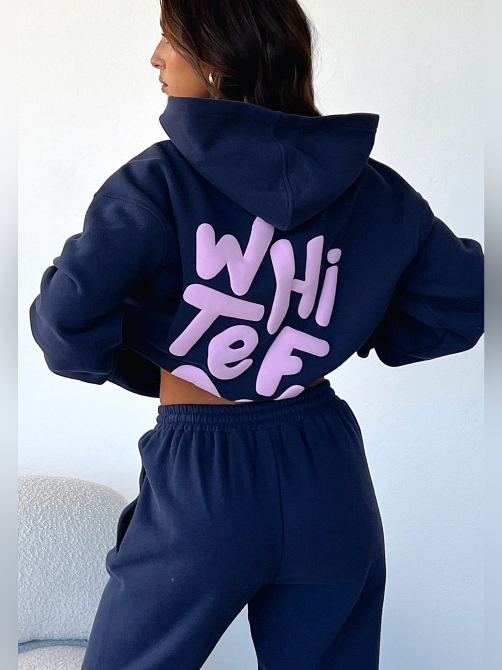 White Fox The New Standard Oversized
Hoodie Navy - S/M.  NWT!